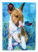 Load image into Gallery viewer, Bull Terrier Rose for Mom Flag Canvas House Size 7339CHF