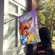 Load image into Gallery viewer, Chihuahua with Teddy Bear Flag Canvas House Size 7340CHF
