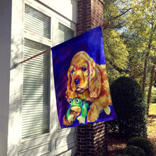 Load image into Gallery viewer, Cocker Spaniel with Frog Flag Canvas House Size 7342CHF