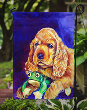 Load image into Gallery viewer, Cocker Spaniel with Frog Garden Flag – Decorative Outdoor Yard Flag 7342GF