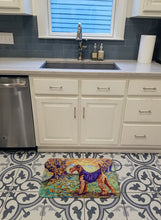 Load image into Gallery viewer, Autumn Airedale Terrier Machine Washable Memory Foam Mat 7343RUG