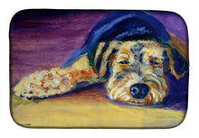Load image into Gallery viewer, Snoozer Airedale Terrier Dish Drying Mat – Absorbent, Artistic Kitchen Essentials 7344DDM