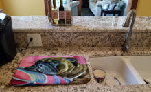 Load image into Gallery viewer, Fawn Boxer Dish Drying Mat – Absorbent, Artistic Kitchen Essentials 7347DDM