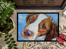 Load image into Gallery viewer, Snow Baby Brittany Spaniel Doormat - 24x36 Decorative Floor Mat – Indoor/Outdoor Rug