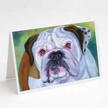 Load image into Gallery viewer, Miss English Bulldog Greeting Cards -  Blank Note Cards – 8-Pack of Artist-Designed Cards with Envelopes