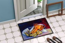Load image into Gallery viewer, Fox Terrier and Teddy Bear Doormat - 18x27 Decorative Floor Mat – Indoor/Outdoor Rug with Artistic Flair 7355MAT
