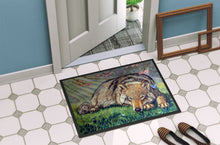 Load image into Gallery viewer, Wolf and Hummingbird Doormat - 24x36 Decorative Floor Mat – Indoor/Outdoor Rug