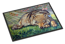 Load image into Gallery viewer, Wolf and Hummingbird Doormat - 24x36 Decorative Floor Mat – Indoor/Outdoor Rug