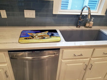 Load image into Gallery viewer, Yorkie Taking a Nap Dish Drying Mat – Absorbent, Artistic Kitchen Essentials 7357DDM