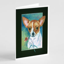 Load image into Gallery viewer, Chihuahua and Daisy Greeting Cards -  Blank Note Cards – 8-Pack of Artist-Designed Cards with Envelopes