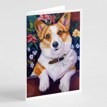 Load image into Gallery viewer, Can I help you Corgi Greeting Cards -  Blank Note Cards – 8-Pack of Artist-Designed Cards with Envelopes