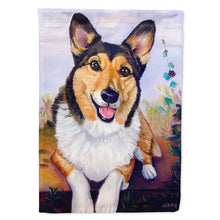 Load image into Gallery viewer, Pembroke Corgi Waiting Flag Canvas House Size 7365CHF