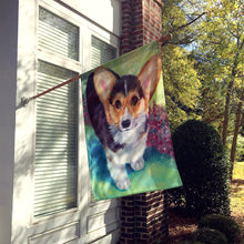 Load image into Gallery viewer, Pembroke Corgi Puppy Flag Canvas House Size 7368CHF