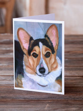 Load image into Gallery viewer, Pembroke Corgi Seriously Greeting Cards -  Blank Note Cards – 8-Pack of Artist-Designed Cards with Envelopes