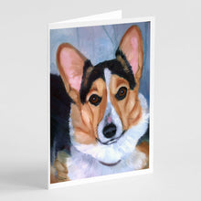 Load image into Gallery viewer, Pembroke Corgi Seriously Greeting Cards -  Blank Note Cards – 8-Pack of Artist-Designed Cards with Envelopes
