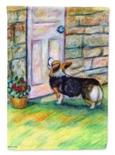 Load image into Gallery viewer, Let me in Corgi Garden Flag – Decorative Outdoor Yard Flag 7370GF