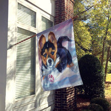 Load image into Gallery viewer, Puppy Chase Corgi Flag Canvas House Size 7371CHF
