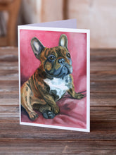 Load image into Gallery viewer, French Bulldog Snuggle Greeting Cards -  Blank Note Cards – 8-Pack of Artist-Designed Cards with Envelopes