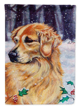Load image into Gallery viewer, Golden Retriver Holly Garden Flag – Decorative Outdoor Yard Flag 7381GF