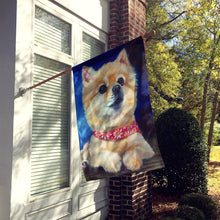 Load image into Gallery viewer, Fancy Bandana Pomeranian Puppy Flag Canvas House Size 7392CHF