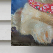 Load image into Gallery viewer, Fancy Bandana Pomeranian Puppy Flag Canvas House Size 7392CHF