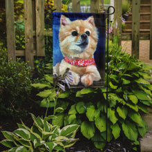 Load image into Gallery viewer, Fancy Bandana Pomeranian Puppy Garden Flag – Decorative Outdoor Yard Flag 7392GF