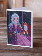 Load image into Gallery viewer, Tea Time Fox Greeting Cards -  Blank Note Cards – 8-Pack of Artist-Designed Cards with Envelopes