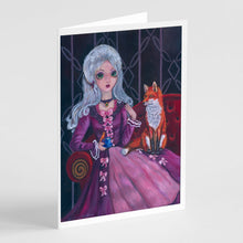 Load image into Gallery viewer, Tea Time Fox Greeting Cards -  Blank Note Cards – 8-Pack of Artist-Designed Cards with Envelopes