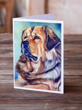 Load image into Gallery viewer, Tibetan Mastiff Greeting Cards -  Blank Note Cards – 8-Pack of Artist-Designed Cards with Envelopes