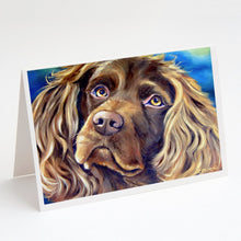 Load image into Gallery viewer, Boykin Spaniel Greeting Cards -  Blank Note Cards – 8-Pack of Artist-Designed Cards with Envelopes