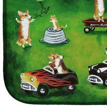 Load image into Gallery viewer, Corgi Backyard Circus Dish Drying Mat – Absorbent, Artistic Kitchen Essentials 7403DDM