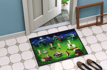 Load image into Gallery viewer, Corgi Backyard Circus Doormat - 24x36 Decorative Floor Mat – Indoor/Outdoor Rug