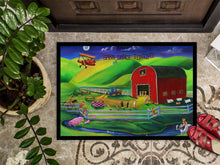 Load image into Gallery viewer, Corgi Barn Dance Doormat - 18x27 Decorative Floor Mat – Indoor/Outdoor Rug with Artistic Flair 7404MAT