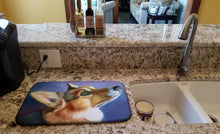 Load image into Gallery viewer, Corgi Devotion Dish Drying Mat – Absorbent, Artistic Kitchen Essentials 7405DDM
