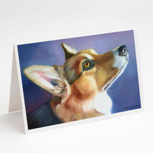 Load image into Gallery viewer, Corgi Devotion Greeting Cards -  Blank Note Cards – 8-Pack of Artist-Designed Cards with Envelopes