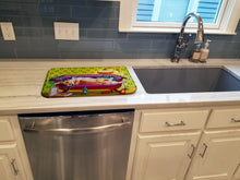 Load image into Gallery viewer, Corgi Home Alone Dish Drying Mat – Absorbent, Artistic Kitchen Essentials 7406DDM