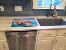 Load image into Gallery viewer, Corgi Sea Shell Find Dish Drying Mat – Absorbent, Artistic Kitchen Essentials 7407DDM