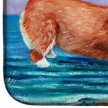Load image into Gallery viewer, Corgi Sea Shell Find Dish Drying Mat – Absorbent, Artistic Kitchen Essentials 7407DDM