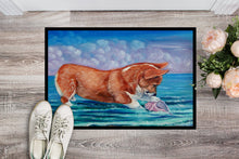 Load image into Gallery viewer, Corgi Sea Shell Find Doormat - 24x36 Decorative Floor Mat – Indoor/Outdoor Rug