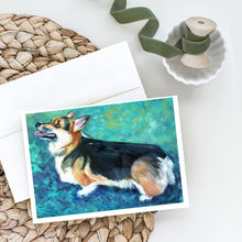 Load image into Gallery viewer, Corgi Pembroke Greeting Cards -  Blank Note Cards – 8-Pack of Artist-Designed Cards with Envelopes