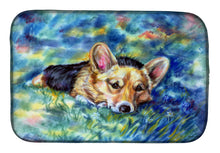 Load image into Gallery viewer, Corgi Tuckered Out Dish Drying Mat – Absorbent, Artistic Kitchen Essentials 7409DDM