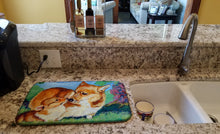 Load image into Gallery viewer, Corgi Momma's Love Dish Drying Mat – Absorbent, Artistic Kitchen Essentials 7412DDM