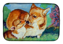 Load image into Gallery viewer, Corgi Momma's Love Dish Drying Mat – Absorbent, Artistic Kitchen Essentials 7412DDM