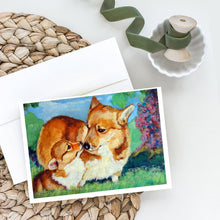 Load image into Gallery viewer, Corgi Momma's Love Greeting Cards -  Blank Note Cards – 8-Pack of Artist-Designed Cards with Envelopes