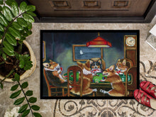 Load image into Gallery viewer, Corgi Playing Poker Doormat - 18x27 Decorative Floor Mat – Indoor/Outdoor Rug with Artistic Flair 7416MAT