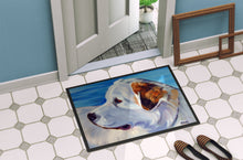 Load image into Gallery viewer, Great Pyrenees at the Beach Doormat - 24x36 Decorative Floor Mat – Indoor/Outdoor Rug