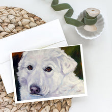 Load image into Gallery viewer, Great Pyrenees Contemplation Greeting Cards -  Blank Note Cards – 8-Pack of Artist-Designed Cards with Envelopes