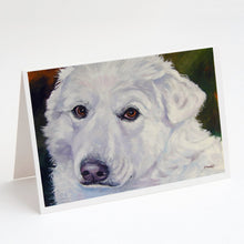 Load image into Gallery viewer, Great Pyrenees Contemplation Greeting Cards -  Blank Note Cards – 8-Pack of Artist-Designed Cards with Envelopes
