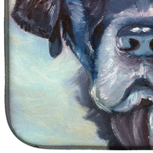 Load image into Gallery viewer, Black Labrador Face Dish Drying Mat – Absorbent, Artistic Kitchen Essentials 7419DDM