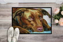 Load image into Gallery viewer, Chocolate Labrador Waiting Doormat - 18x27 Decorative Floor Mat – Indoor/Outdoor Rug with Artistic Flair 7420MAT
